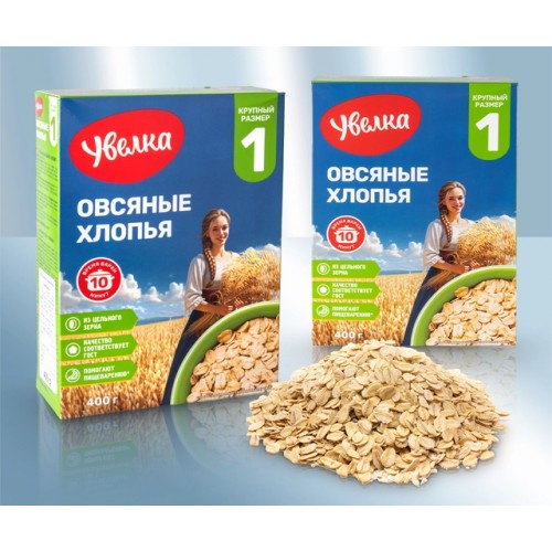 Хлопья овсяные, традиционные, 400г